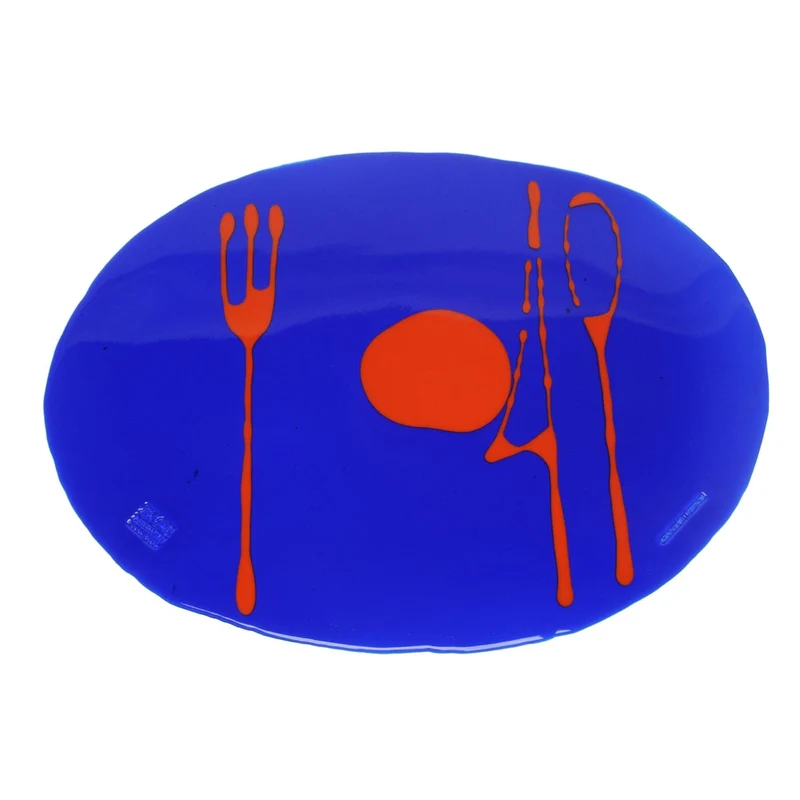 Placemat TABLE-MATES Clear Blue Set of Six by Gaetano Pesce for Fish Design
