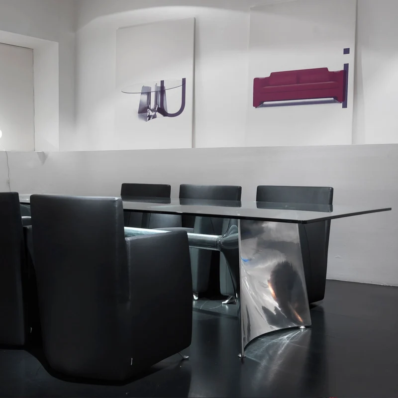 Crystal and Aluminum Table FRATINO by Jeff Miller for Baleri Italia
