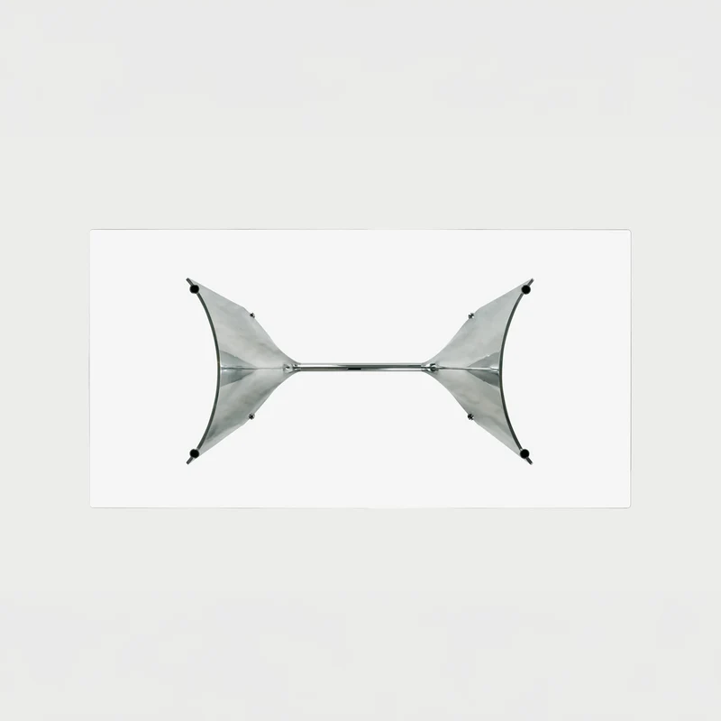Crystal and Aluminum Table FRATINO by Jeff Miller for Baleri Italia