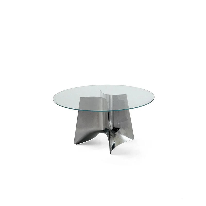 Crystal and Alluminium Table BENTZ by Jeff Miller for Baleri Italia