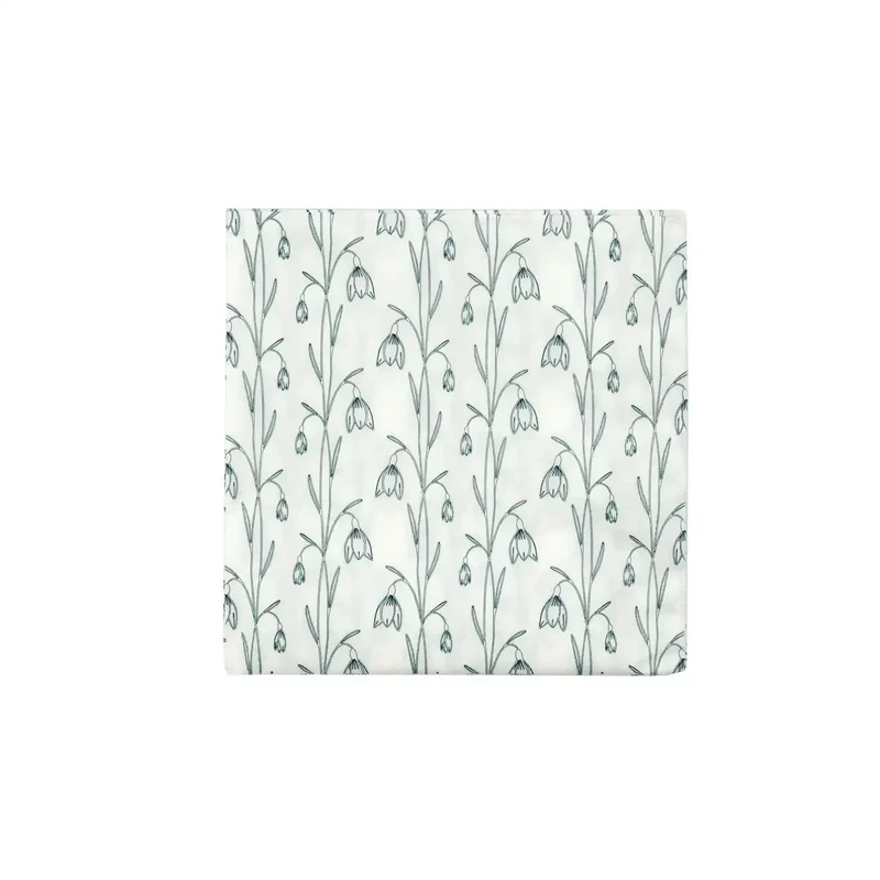 Servetten Snowdrop wit groen