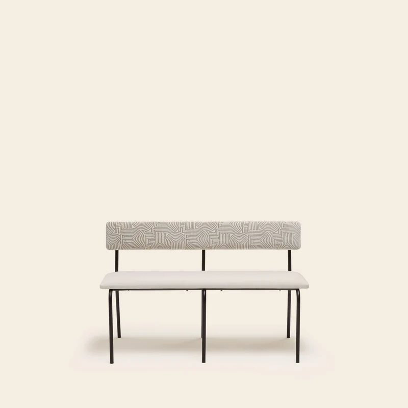 Banc YSABEAU klark ivoire et taupe