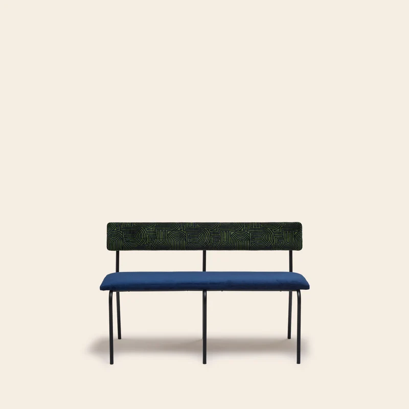 Banc YSABEAU klark bleu nuit et vert olive