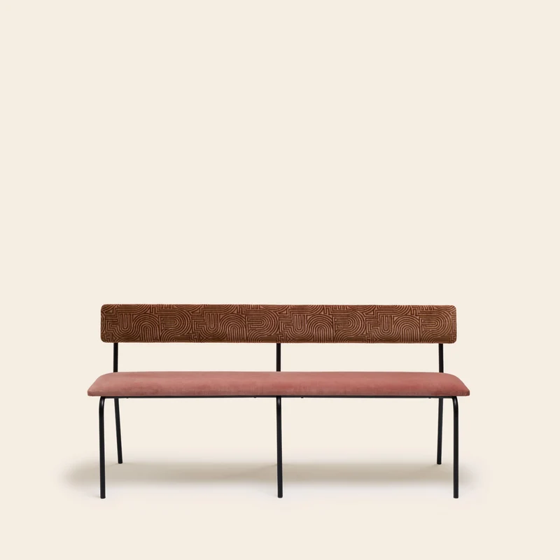 Banc YSABEAU klark rose de pêcher caramel