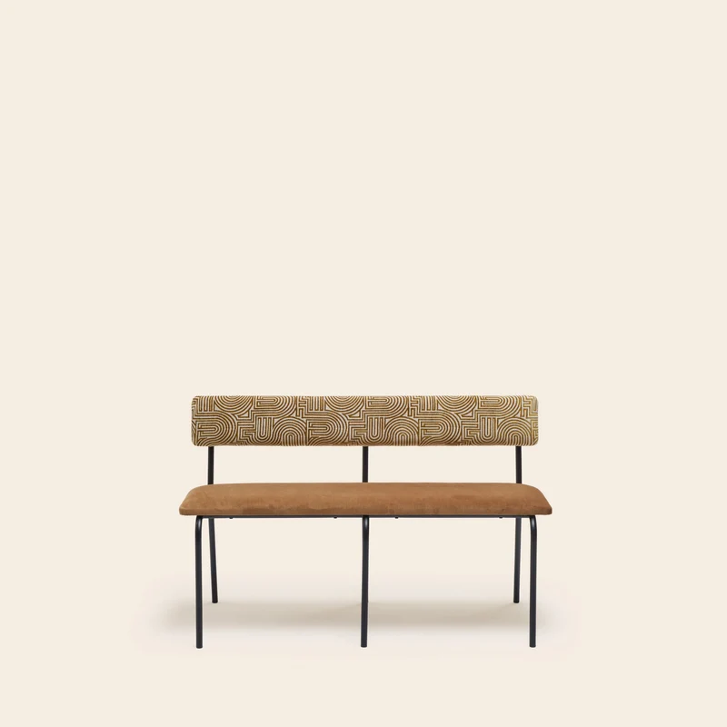 Banc YSABEAU klark écru et moutarde doré