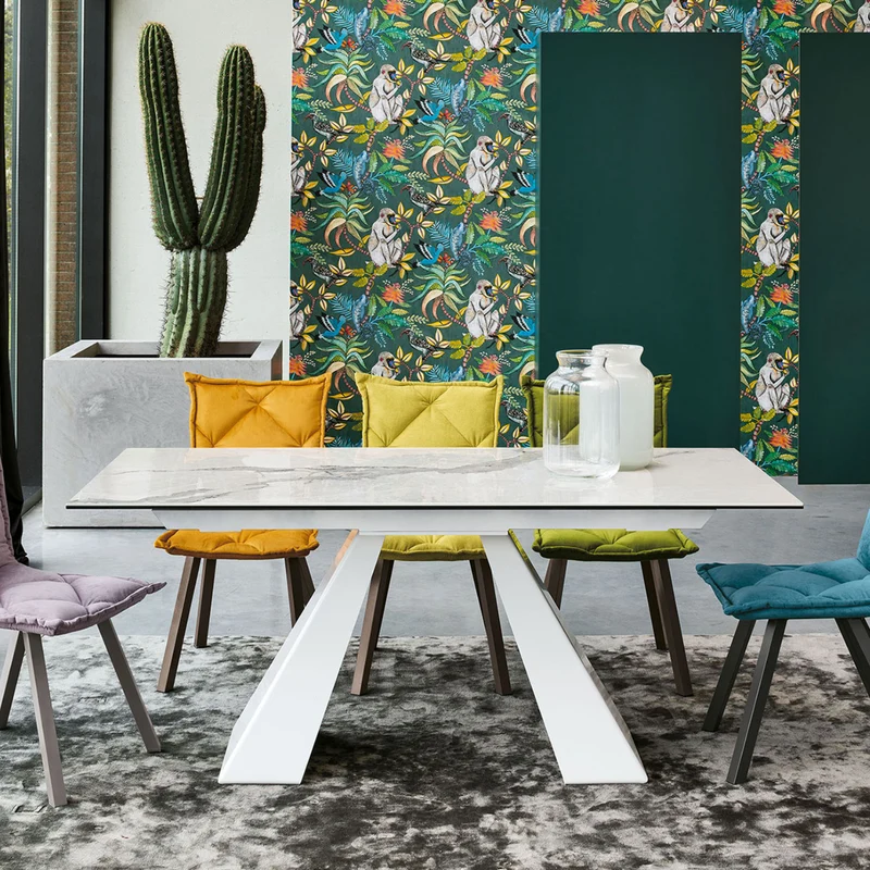 Taurus Rectangular Fixed Dining Table – Target Point - Italian Elegance & Craftsmanship