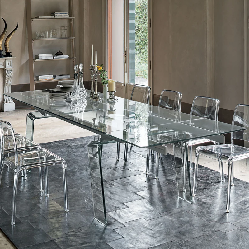 Crystal Plus Extendable Dining Table – Target Point - Italian Elegance & Functionality