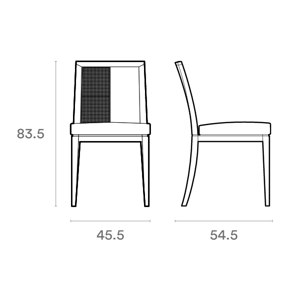 Minuetto Oak Dining Chair by Imperial Line | Upholstered Seat Comfort