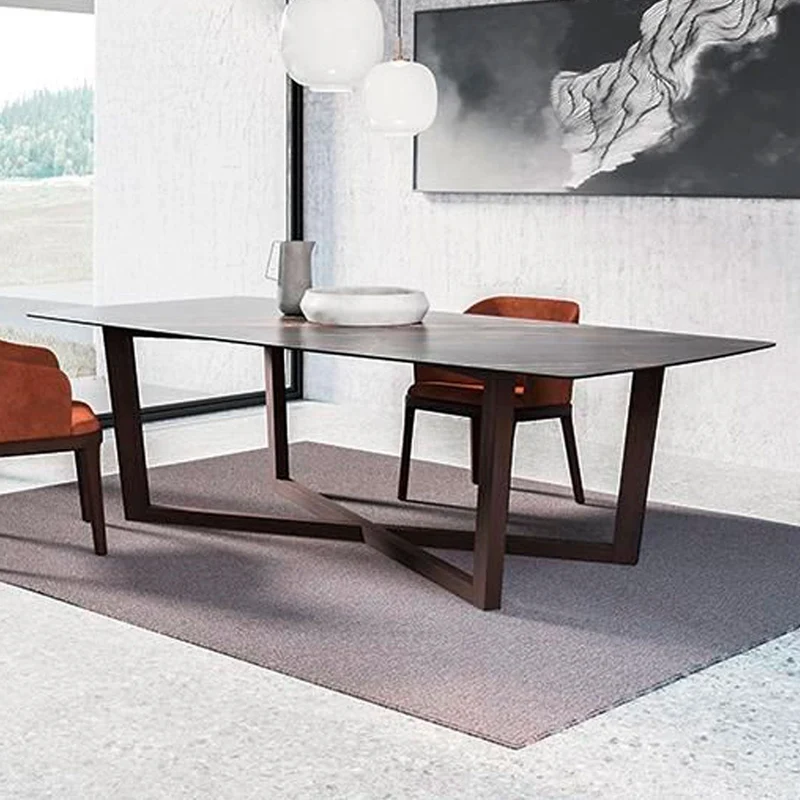 Feng Shui Rectangular Fixed Dining Table – Imperial Line | Italian Craftsmanship