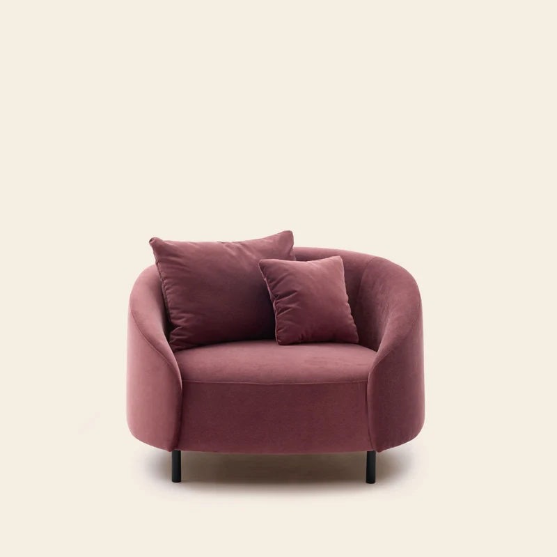 Fauteuil JULIKA opal aubergine douce