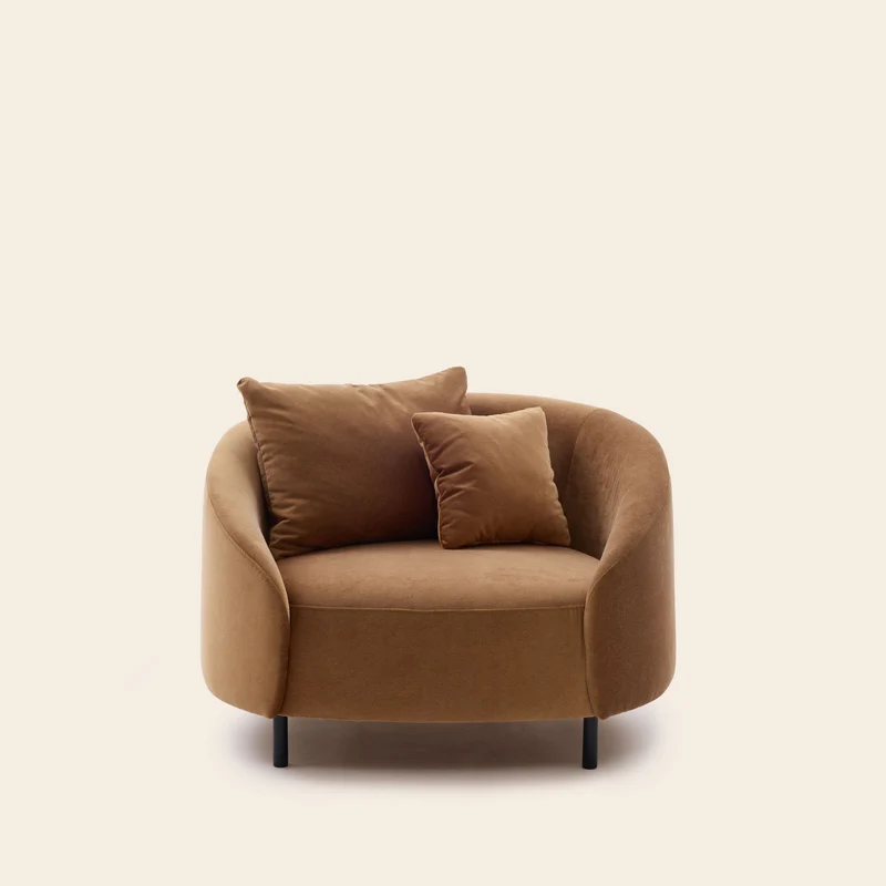 Fauteuil JULIKA opal caramel