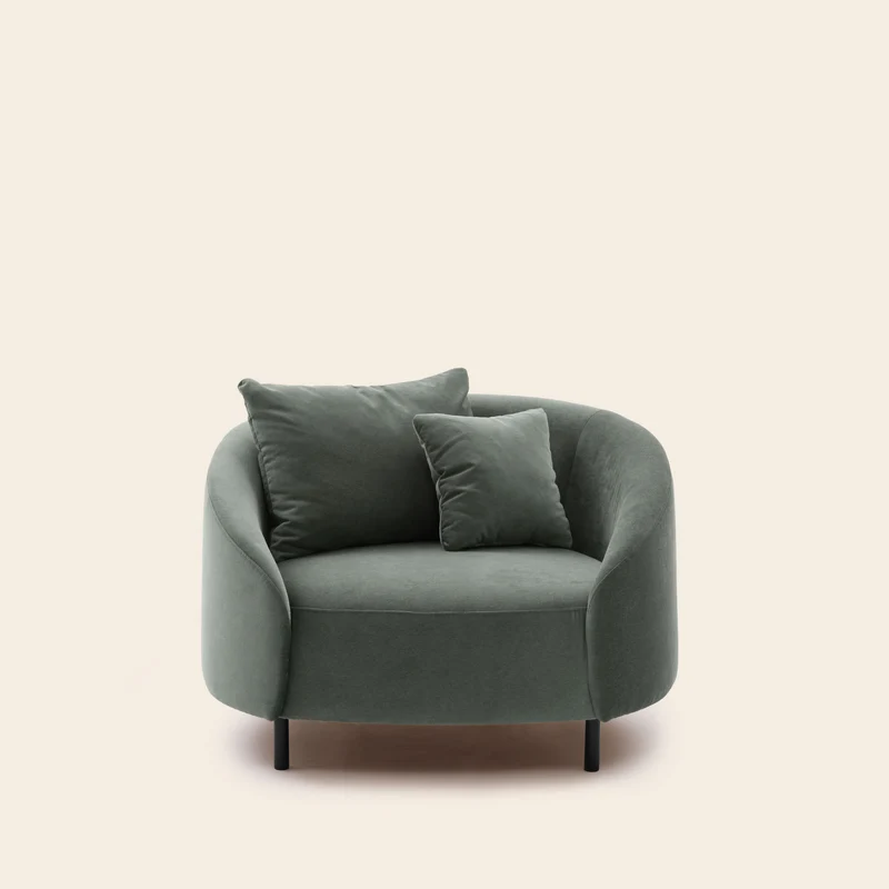 Fauteuil JULIKA opal kaki grisé