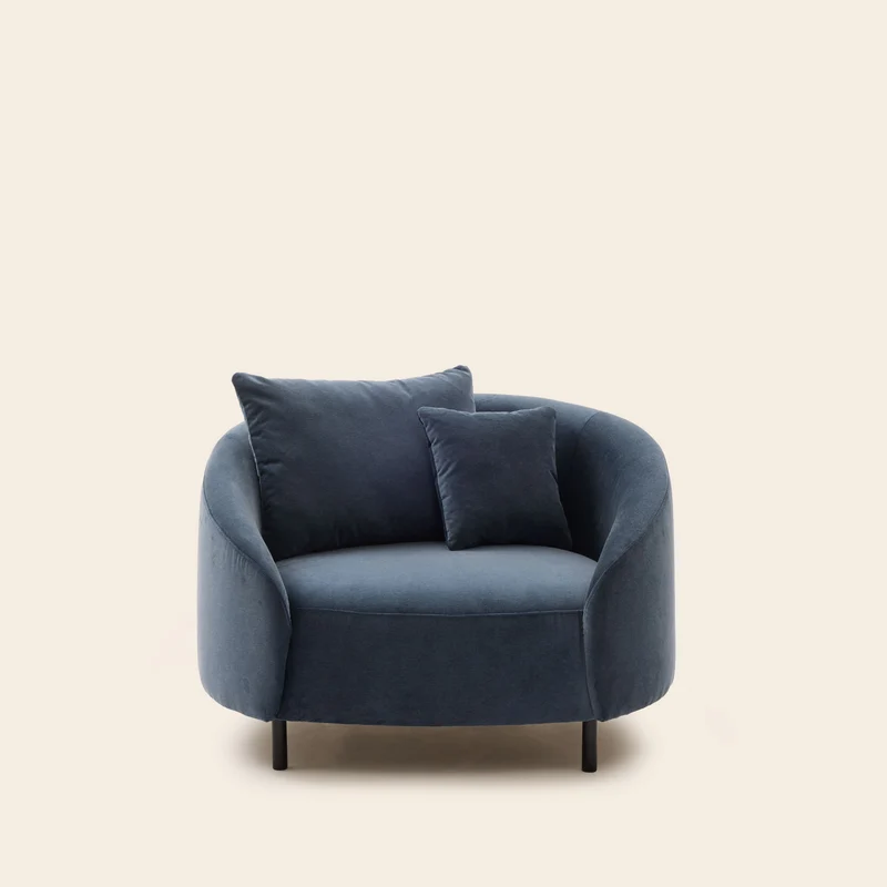 Fauteuil JULIKA opal bleu de gris