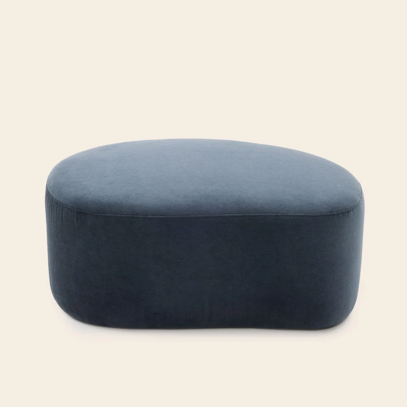 Pouf JULIKA opal bleu de gris