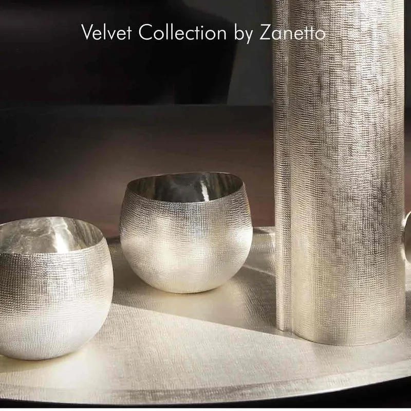 Silver Plated Steel Tumbler VELVET by Zanetto