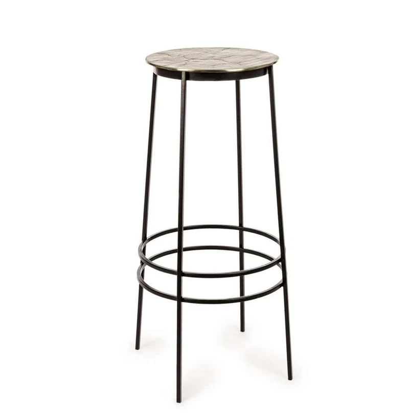 Set 2 Sgabello Bar AMIRA oro h77cm