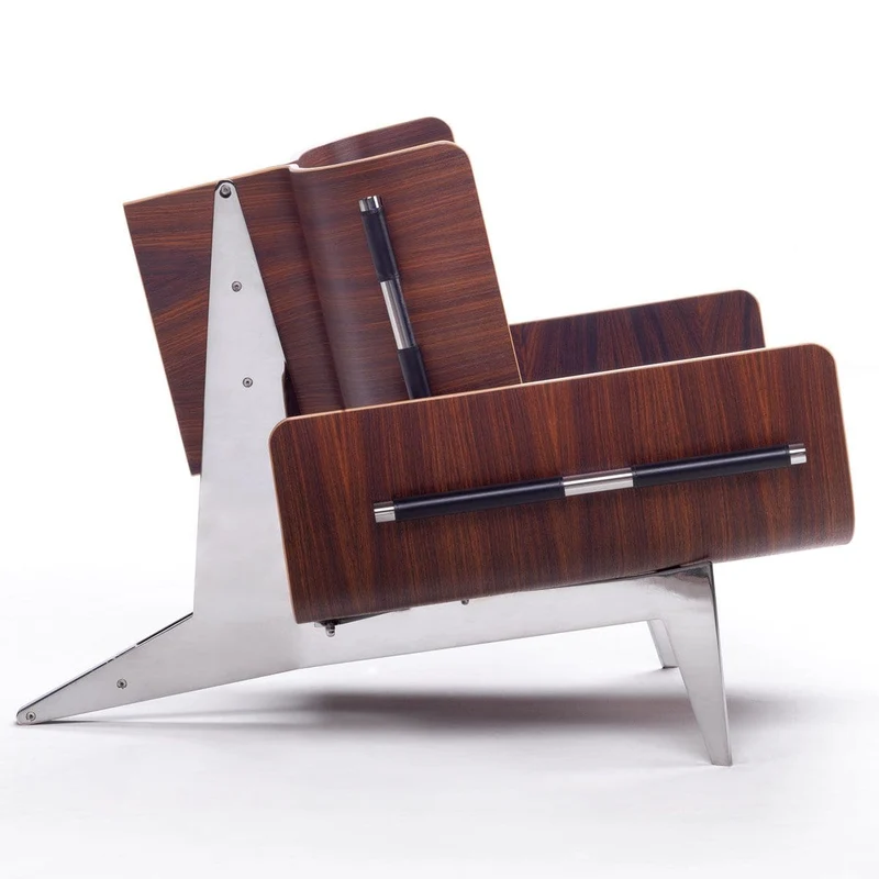 Wood and Leather Armchair LA POLTRONA by Mauro Baronchelli