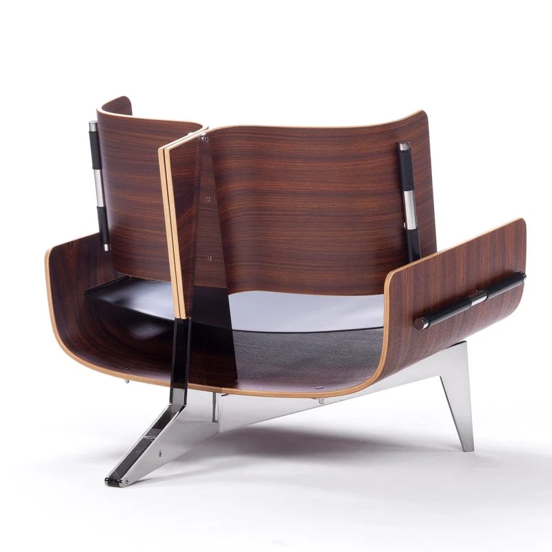 Wood and Leather Armchair LA POLTRONA by Mauro Baronchelli