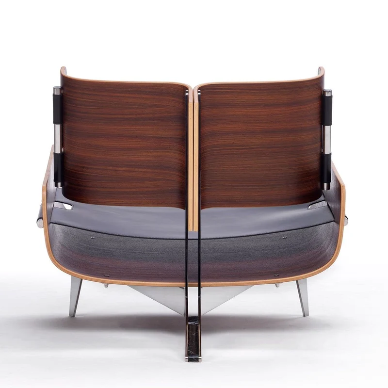 Wood and Leather Armchair LA POLTRONA by Mauro Baronchelli