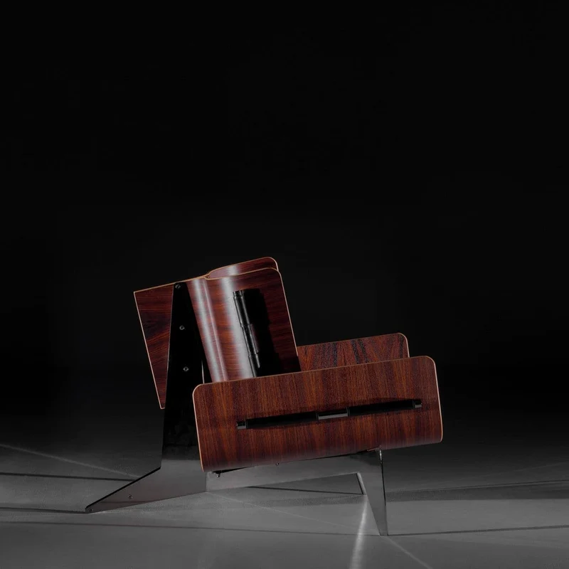 Wood and Leather Armchair LA POLTRONA by Mauro Baronchelli