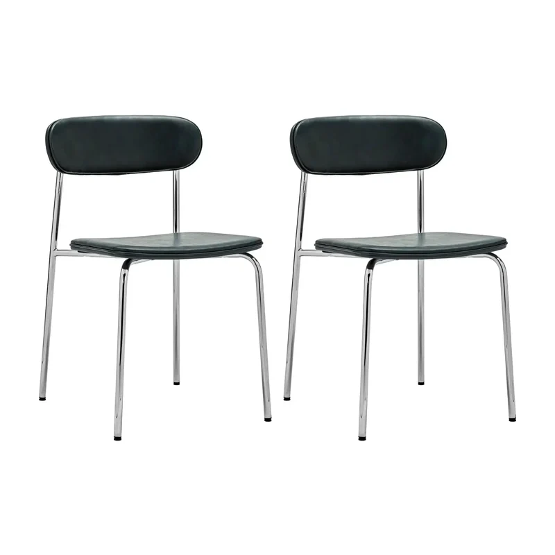 Pova stoel chrome groen - 2 stuks
