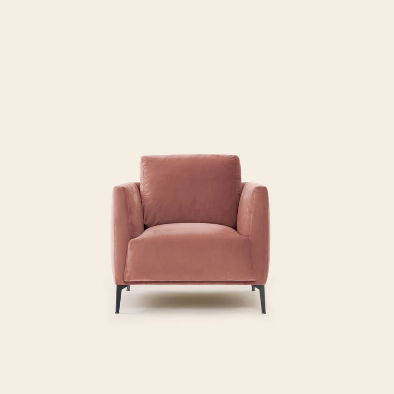 Fauteuil ODELLE dalila pêche rosé