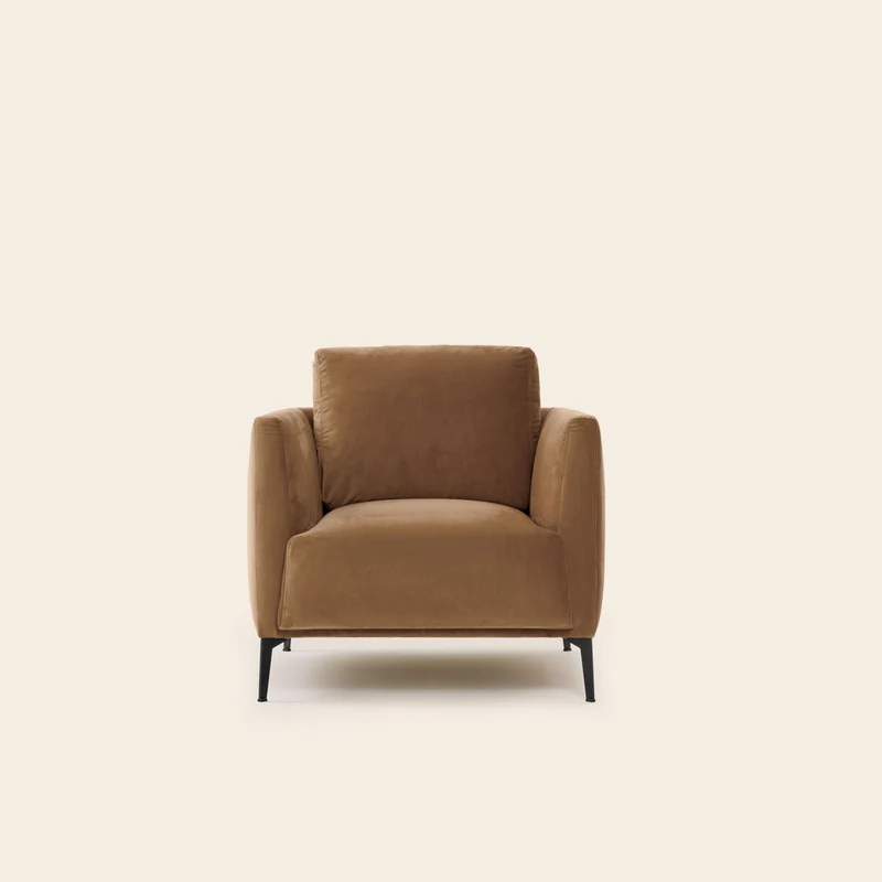 Fauteuil ODELLE dalila camel doré