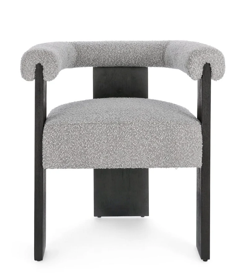 Sedia design NYC nero/grigio boucle