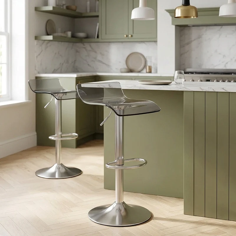 Sgabello Plastica Satinato - Shimmer Grigio