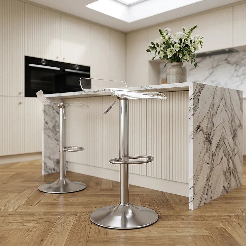 Sgabello Plastica Satinato - Shimmer Trasparente
