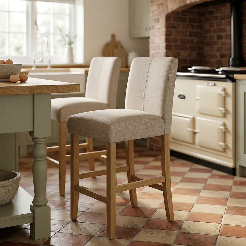 Sgabello Tessuto Rovere - Cornell Talpa