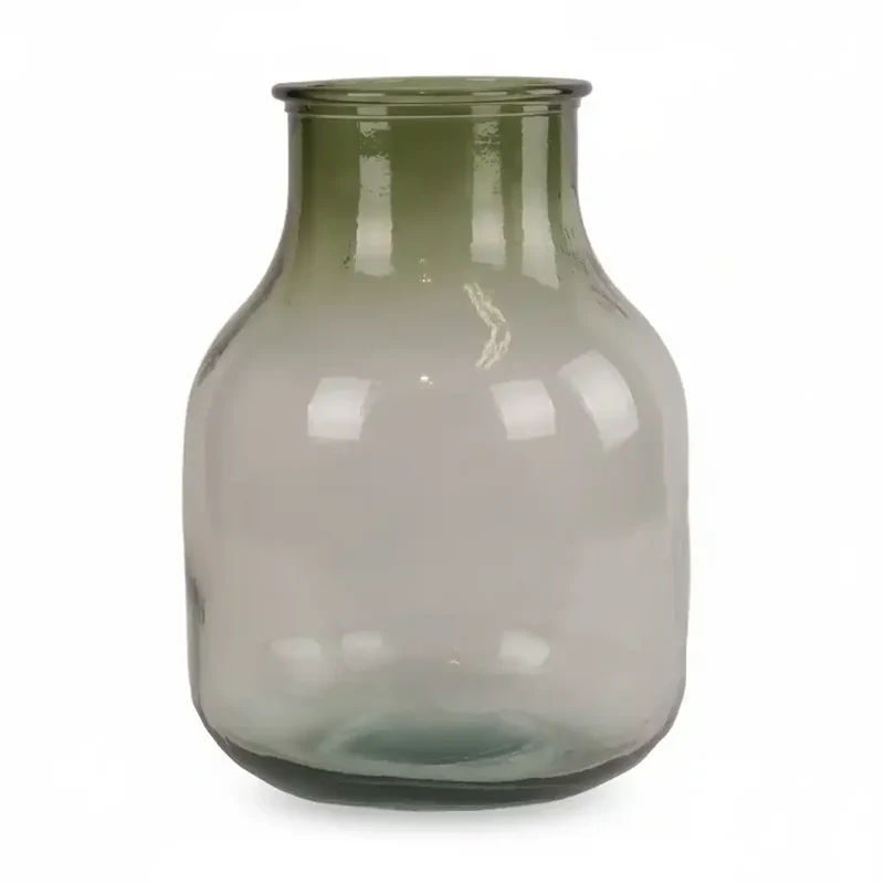 Vaas Toledo gerecycled glas groen Ø25x35cm