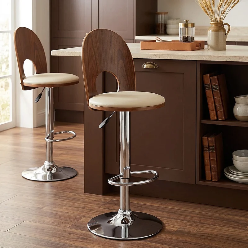 Sedia Legno Cromato - Bolero Crema