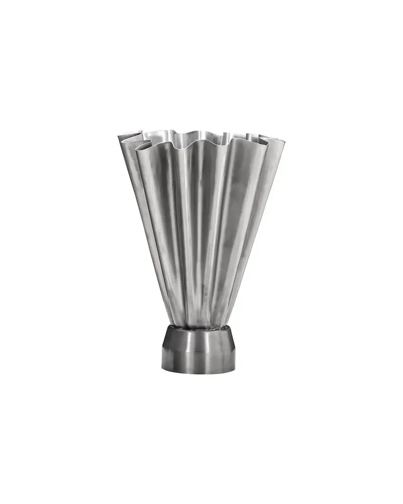 Vaas Flood Geborsteld zilver 33cm