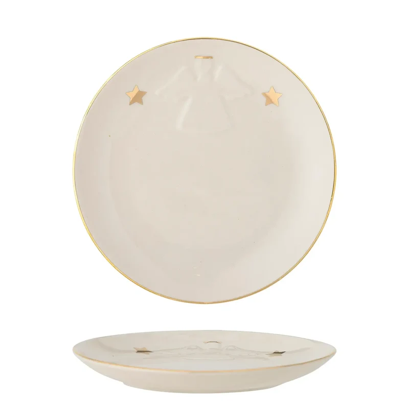 Bord aardewerk wit Starry 16cm