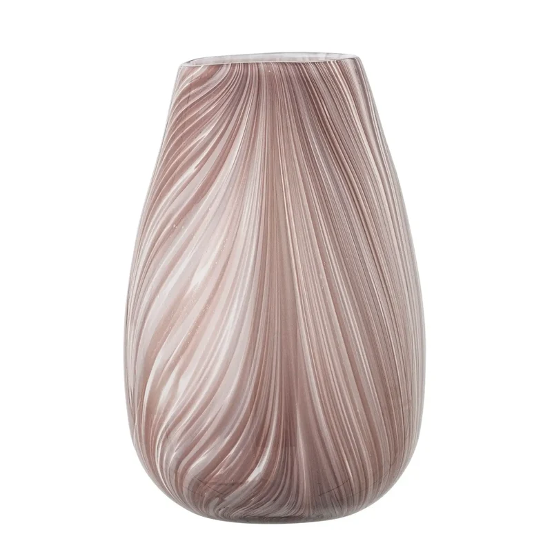 Vaas glas roze Ennis 22cm