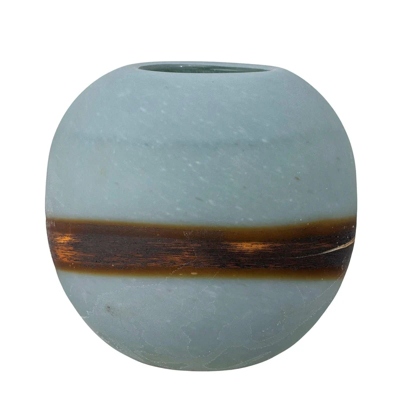 Vaas glas blauw Melike 20cm