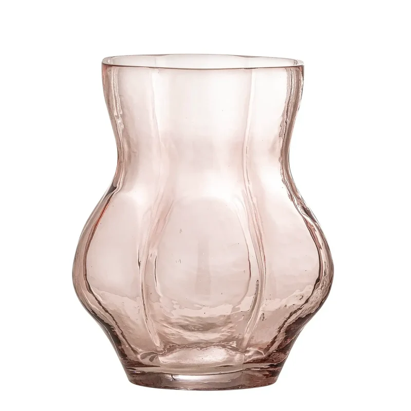 Vaas glas roze Tava 20cm