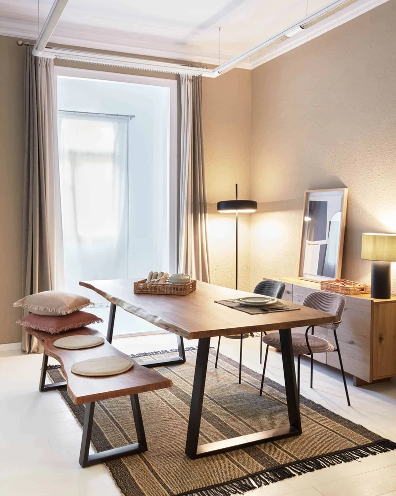 Panca ALARA 180x45x45 cm in legno massello di acacia