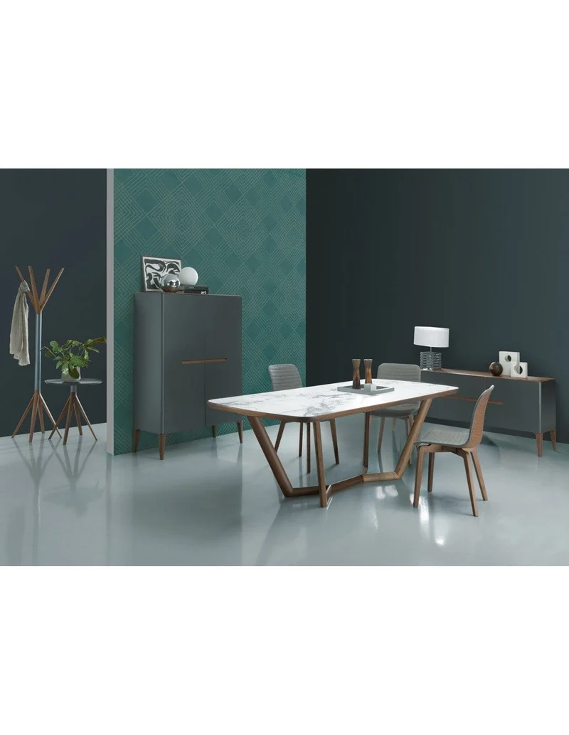 Tavolo GIULI in Noce e piano ceramica 200 -220 -240 x 90cm By Oliver B.