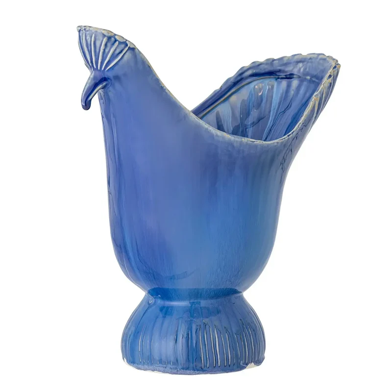 Vaas aardewerk blauw Wylie 26cm