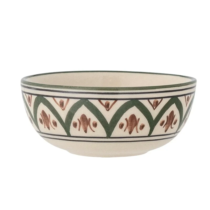 Schaal aardewerk groen Karlie 10cm