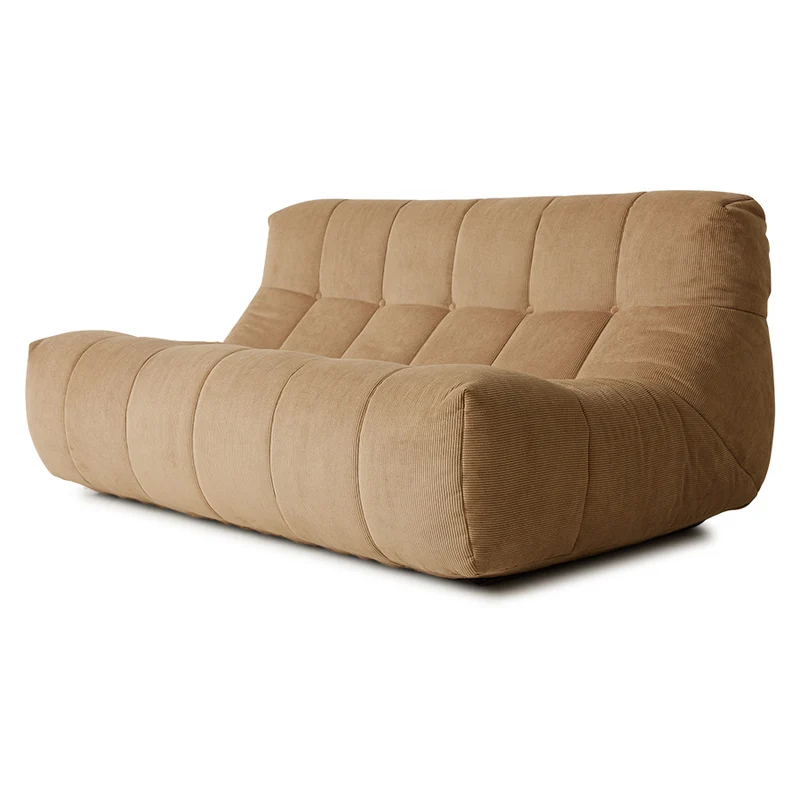 Panca lounge Lazy in velluto a coste marrone