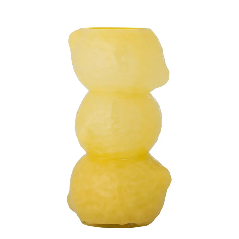 Vaas glas geel Limone 27cm