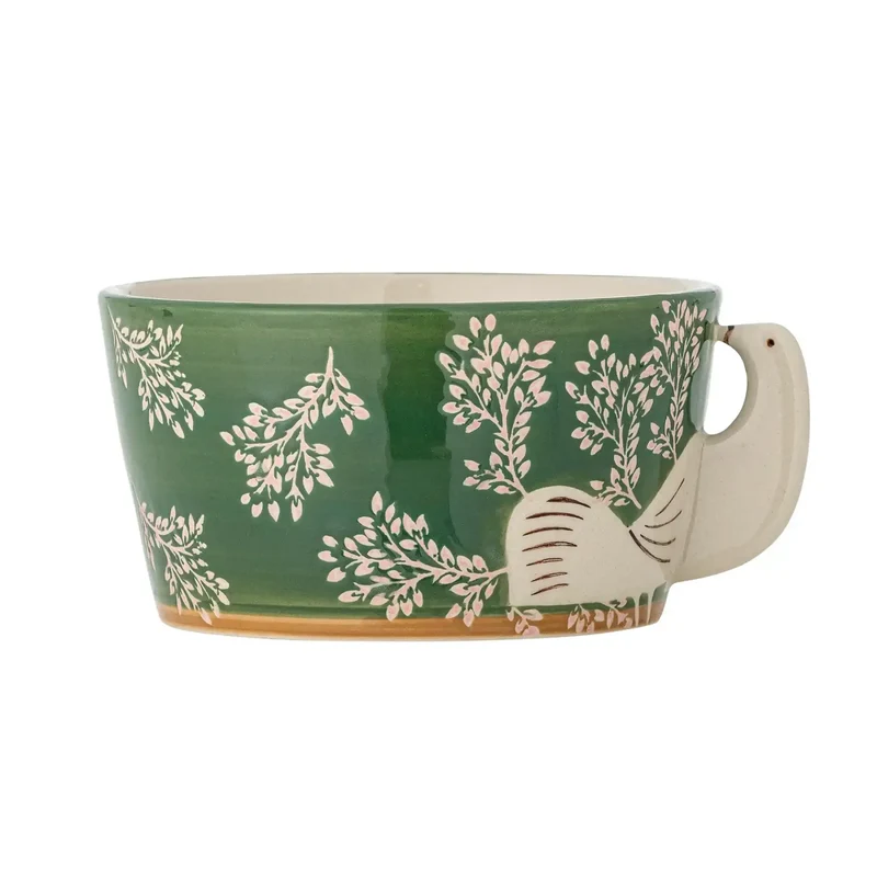 Schaal aardewerk groen Hezha 13cm