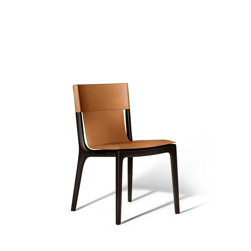 Leather Dining Chair ISADORA by Roberto Lazzeroni for Poltrona Frau