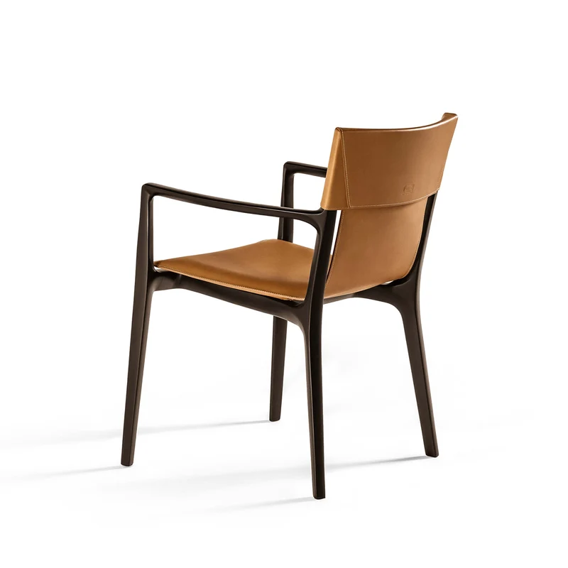Leather Dining Chair ISADORA by Roberto Lazzeroni for Poltrona Frau