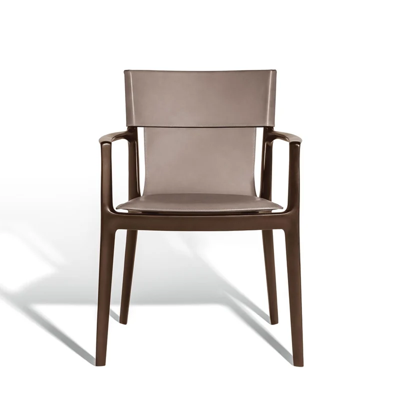 Leather Dining Chair ISADORA by Roberto Lazzeroni for Poltrona Frau
