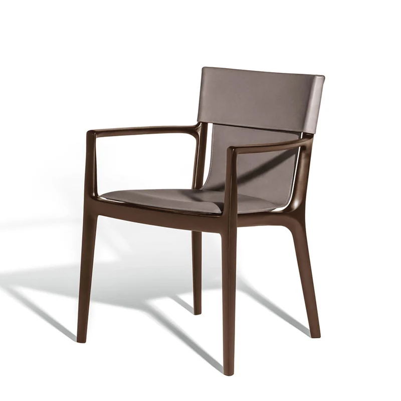 Leather Dining Chair ISADORA by Roberto Lazzeroni for Poltrona Frau