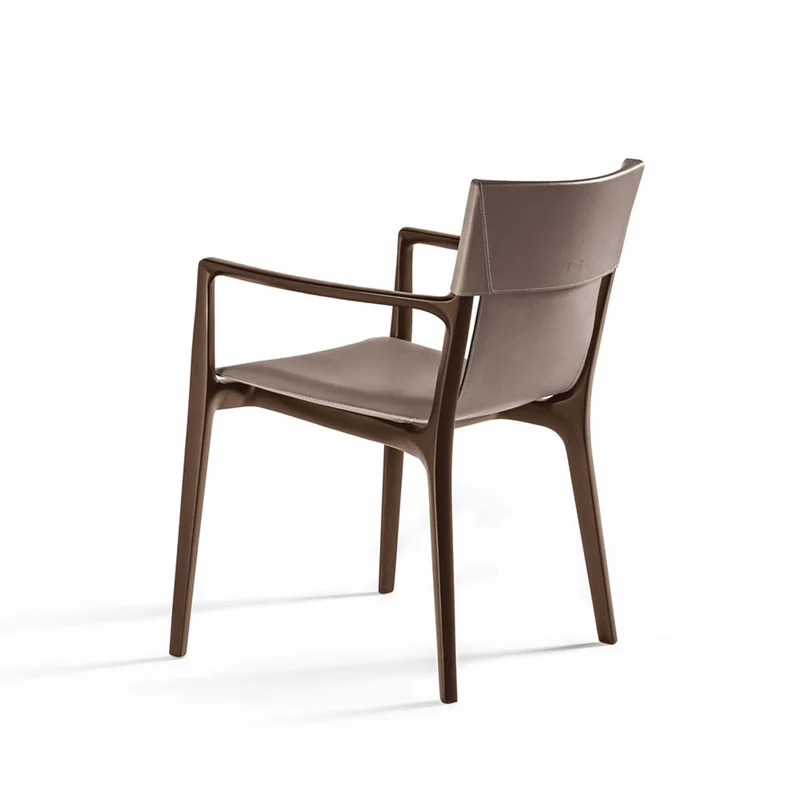 Leather Dining Chair ISADORA by Roberto Lazzeroni for Poltrona Frau